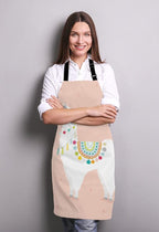 Cute llama Apron for Women and Men, Adjustable Kitchen Chef Apron for Cooking Baking - Cute Birthday, Anniversary, Mother's Day Apron Presents for Mom Wife Girlfriend Aunt Grandma
