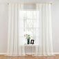 MIULEE 2 Panels Sheer Curtains for Living Room 54 X 120 Inches Ivory | Window by MIULEE