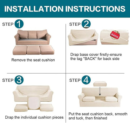 Turquoize 4 Piece Couch Cover Sofa Covers - Image 7