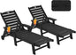 Patio Chaise Lounge Chair Set of 2, Oversize Lounge Chairs by Serique