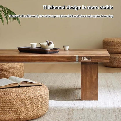 Japanese Floor Table, Low Coffee Table, Japanese Coffee Table, Solid Wood - Image 4