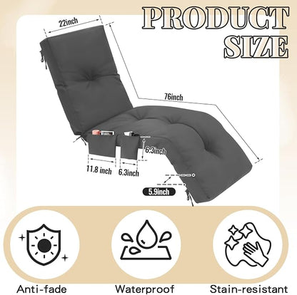 Outdoor Chaise Lounge Cushions - Image 2
