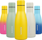 BJPKPK 12oz Water Bottles Stainless Steel Double Wall Vacuum Insulated Small Water Bottles for Travel,Yellow