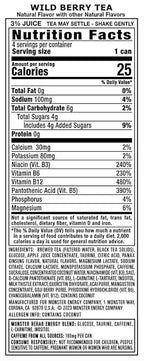 Monster Rehab Wild Berry Tea + Energy, Energy Iced Tea, Energy Drink, 15.5 Ounce (Pack of 15)