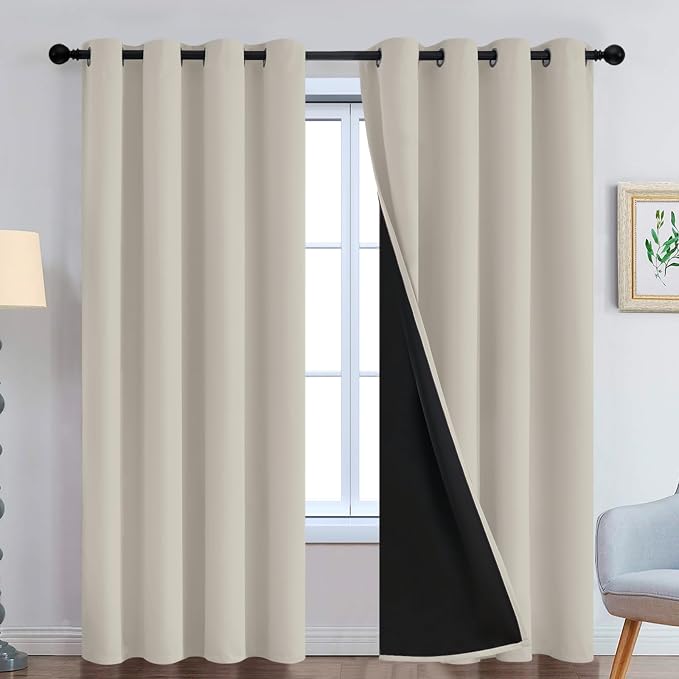 Yakamok Stone Blackout Curtains 84 Inches Long by Yakamok