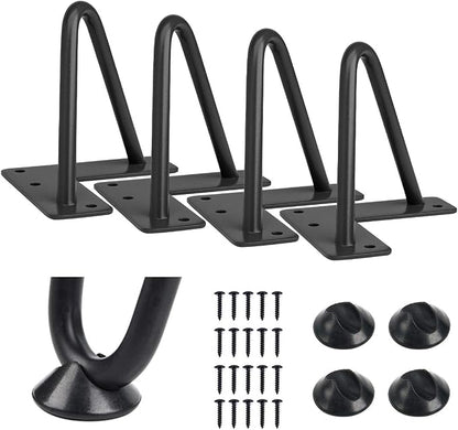 SMARTSTANDARD 4 Inch Heavy Duty Hairpin Furniture Legs, Metal Home DIY Projects by SMARTSTANDARD