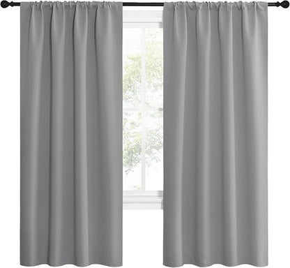 NICETOWN Silver Grey Blackout Curtains - Image 2