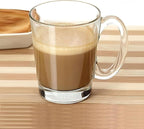 LEMONSODA Clear Large Glass Coffee Mug with Handles for Hot Beverages, Clear Mugs for Espresso, Tea, Cappucino, Latte, Juice (8.75 oz, 10.5 oz, 12 oz) (10.5 oz, Set of 48)