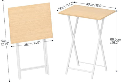 HOOBRO Folding TV Tray Tables, Industrial Snack Tables - Image 3
