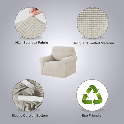 H.VERSAILTEX Armchair Cover High Stretch Sofa Slipcover 1 Piece Couch Covers - Image 4