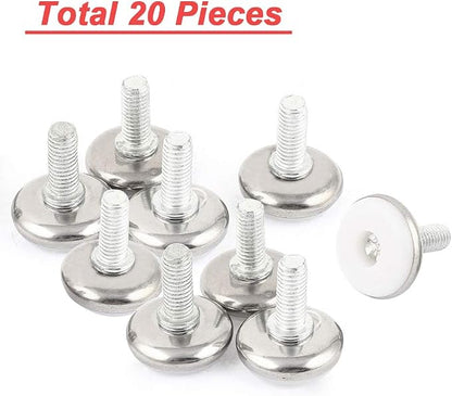 30Pcs Adjustable Furniture Leg Base Leveller Table Leveling Feet Pads, M6 x - Image 2