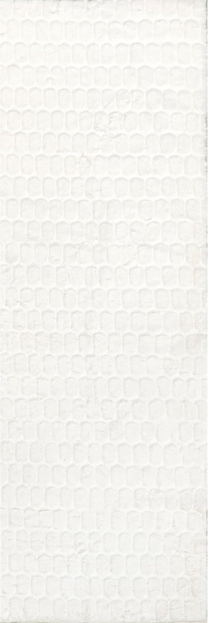 nuLOOM Nia White Geometric Washable Runner Rug - Image 5