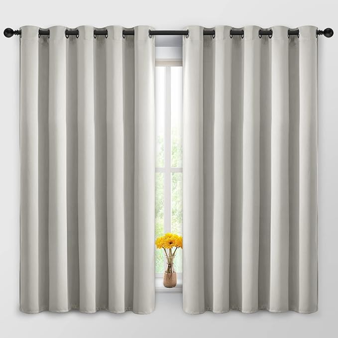 Yakamok Room Darkening Curtains 62x63 inch Length Light Beige-Living Room | 2 by Yakamok