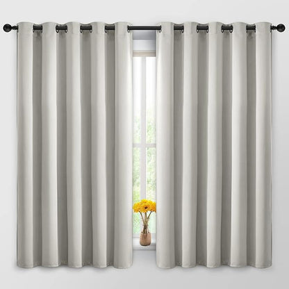 Yakamok Room Darkening Curtains 62x63 inch Length Light Beige-Living Room | 2 by Yakamok