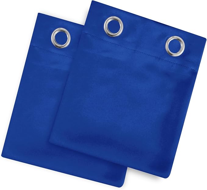 Blackout Curtains 66 x 72 Inch Long Royal Blue Curtains Set of 2 Panels Room - Image 9
