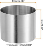 HARFINGTON Round Cake Ring 2.36 x 2 Inch Seamless Stainless Steel Pastry Mousse Dessert Ring Mirror Coating for Baking Cooking Making Tool