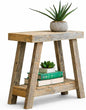 Doug and Cristy Designs Aztec A-Frame Side Table; Reclaimed Wood End Table by DougandCristyDesigns