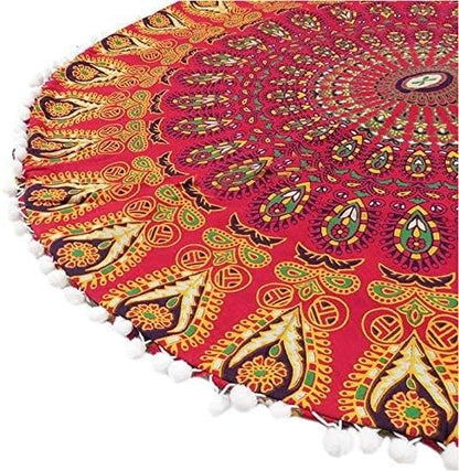 Mandala Floor Pillow Cover Meditation Cushion Seating Throw Hippie Round - Image 6