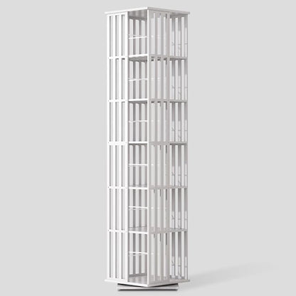 YOWOS Rotating Bookshelf Tower, 360° Display Spinning Bookcase, Bamboo by YOWOS