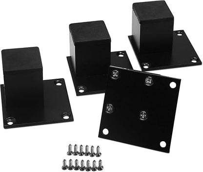 4Pcs 2Inch Metal Furniture Legs, Square Metal Cabinet Support Foot by Qiveno