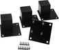 4Pcs 2Inch Metal Furniture Legs, Square Metal Cabinet Support Foot by Qiveno