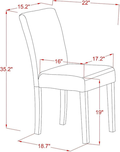 East West Furniture ABP6T24 Abbott Parson Chairs - Image 9