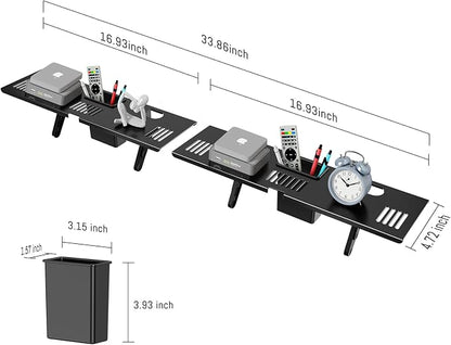 CABTE Adjustable Steel TV Top Shelf, Floating TV Stand, Universal Monitor Shelf - Image 2