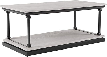 24/7 Shop at Home Ambridge Transitional Multi-Storage Wood 3-Piece Coffee Table - Image 6