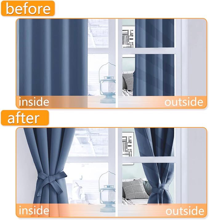 Blackout Curtains for Bedroom, 60 x 84 Inches Long, Window Curtains, Living - Image 4