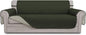 Easy-Going Reversible Couch Cover, 3 Cushion Sofa, Army Green/Beige | Machine by Easy-Going
