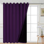 Yakamok Purple 100% Blackout Patio Door Curtain Panels W100 x L96, 1 Panel | by Yakamok