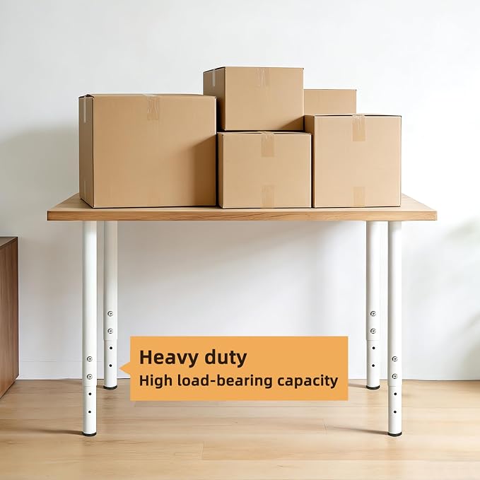 QLLY Adjustable Metal Table Leg, 24-40 inch, Home Office DIY Desk Leg, - Image 4