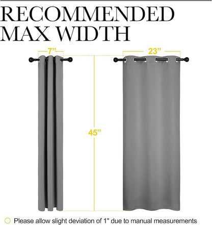 NICETOWN Silver Grey Blackout Curtain Panels - Image 6