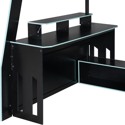 Full Size Wood Esports Loft Bed - Image 7