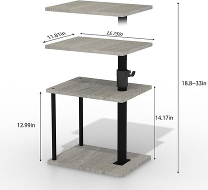 Faesun Swivel Side Table for Couch Arm, Height Adjustable C Table for Recliner - Image 2