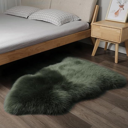 IRIWOOL Premium Genuine Fur Sheepskin Rug Real Australia Sheepskin Natural - Image 2