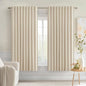 MIULEE Cream Beige Back Tab Blackout Curtains 52x63 Inches Long 2 Panel Set | by MIULEE