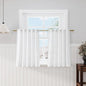 Short Curtains for Kitchen Windows Over Sink White Linen Blend Semi Sheer by Nanspring