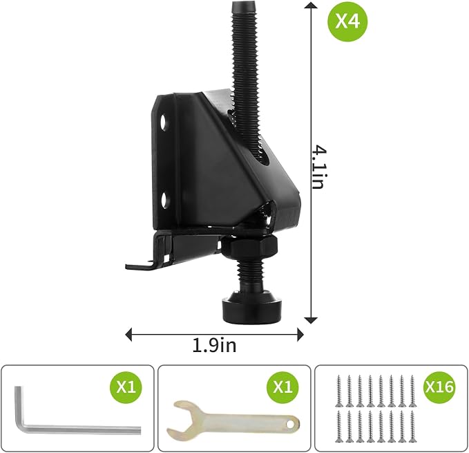 8 Pcak Adjustable Leveling Feet, Heavy Duty Furniture Levelers, Adjustable - Image 6