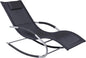 Outsunny Zero Gravity Rocking Chair Outdoor Chaise Lounge Chair Recliner Rocker by Outsunny