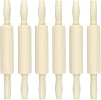 6 Pack Wood Small Rolling Pin for Kids, 7.9 Inch Kids Rolling Pin for Home Kitchen