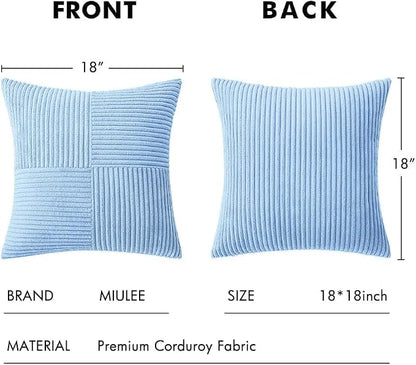 MIULEE Light Blue Decorative Throw Pillow Covers - Image 6