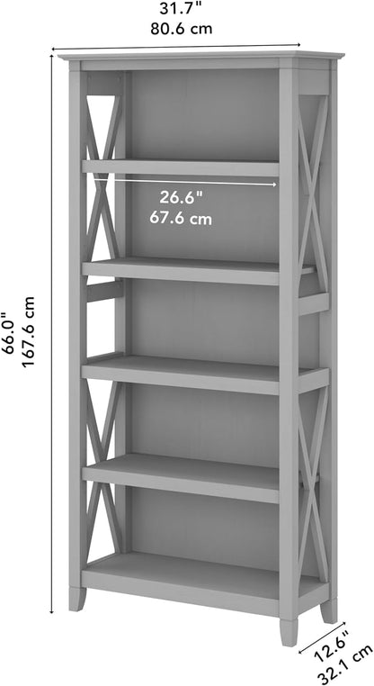 Bush Home Tall 5 Shelf Bookcase - Image 3