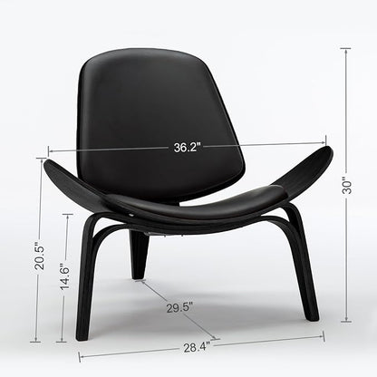 OAKHAM Comfy Shell Chair, Mid Century Modern Accent Chair - Image 2