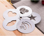 Hemoton Cookie Stencils,Coffee Decorating Stencil,Coffee Decoration Mold Tool, Stencils Latte Art,Cake Baking Templates, Art Templates Mold Tool for Cake Cappuccino