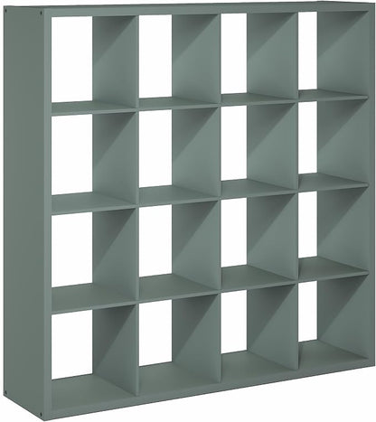 Furinno Cubicle Book Shelf, 16-Cube Bookshelf, Extra Thick Frame Reversible - Image 7