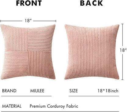 MIULEE Pink Decorative Throw Pillow Covers - Image 6