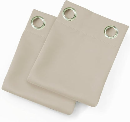 Light Beige Blackout Curtains 34 x 84 Inch Length/Set of 2 Curtain - Image 9
