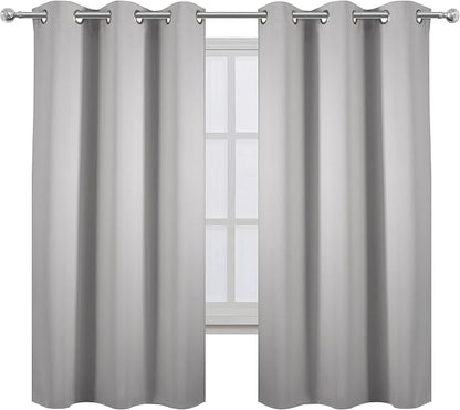Light Grey Blackout Curtains 34 x 63 Inch Length/Set of 2 Curtain - Image 2
