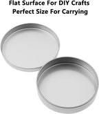 Metal Empty Boxes, Tin Boxes with Lid,Small Silver Tin Boxes,Stackable Organizer Containers,8PCS Storage Tin for Home Outdoor Active Storage Containers